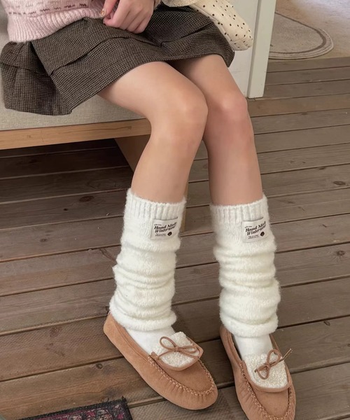 セール】【7色展開】40cm タグレッグウォーマー/ニットカバー（レッグ