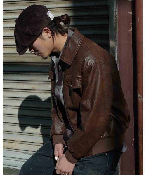 Noen（ノエン）の「フェイクレザージップブルゾン（ライダース