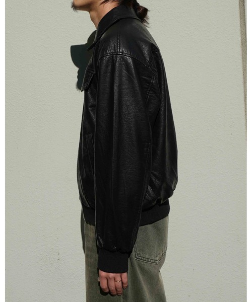 Noen フェイクレザージップブルゾン フェイクレザージップブルゾン（ライダースジャケット）｜Noen