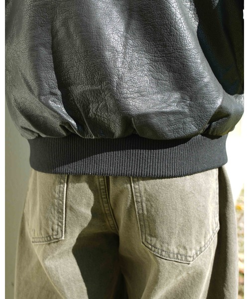 Noen フェイクレザージップブルゾン Noen（ノエン）の「フェイクレザージップブルゾン（ライダース