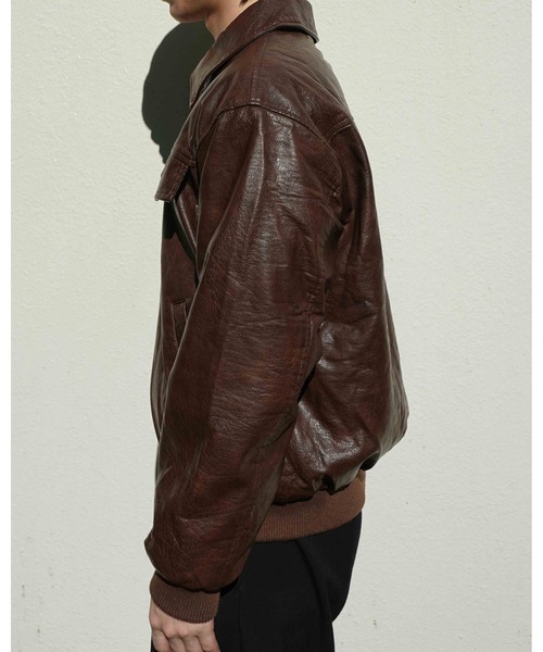 Noen フェイクレザージップブルゾン Noen（ノエン）の「フェイクレザージップブルゾン（ライダース