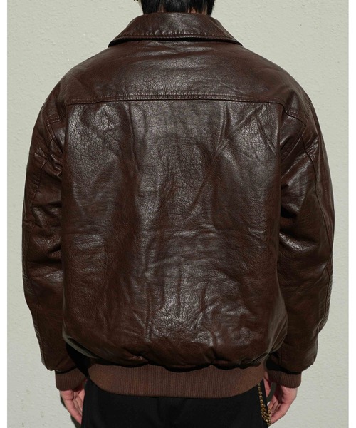 Noen フェイクレザージップブルゾン Noen（ノエン）の「フェイクレザージップブルゾン（ライダース