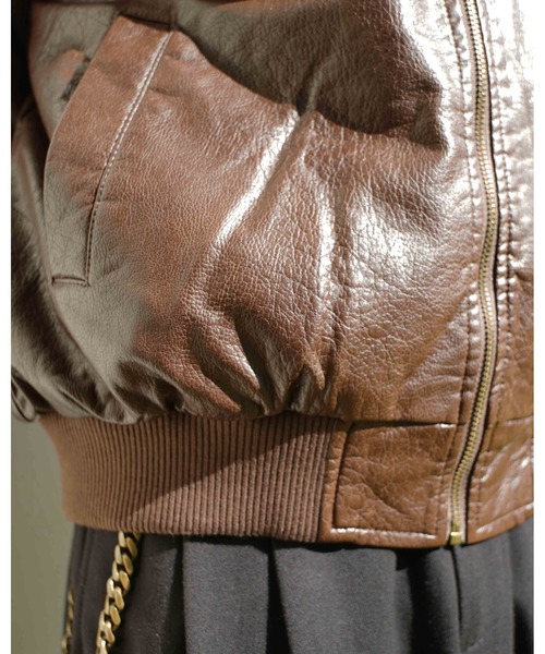 Noen（ノエン）の「フェイクレザージップブルゾン（ライダース