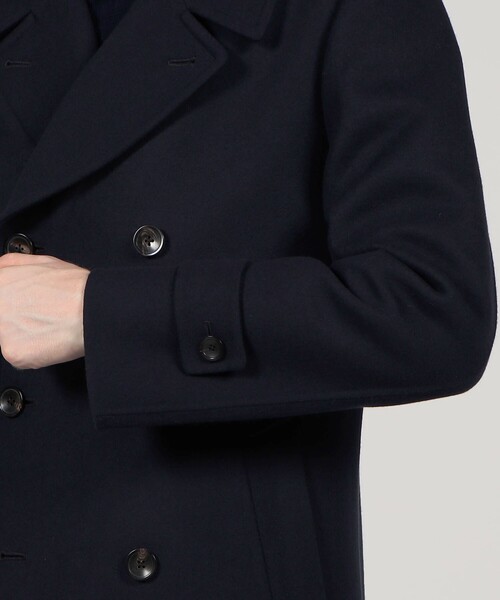 セール】ウールメルトン ダブルフェイス ダブルブレステッド 6B コート