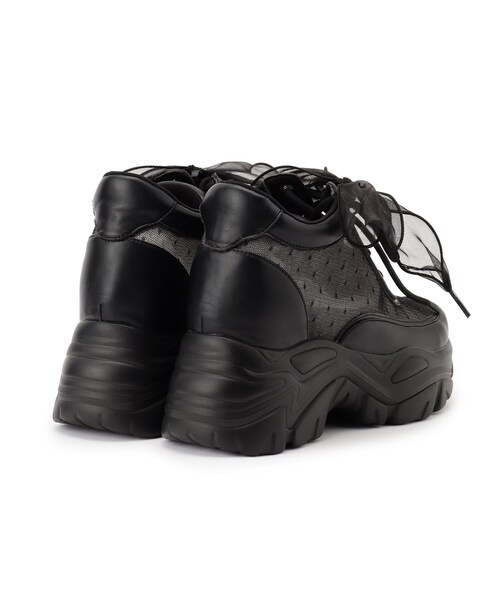 ESPERANZA（エスペランサ）の「きゅんフィットインソールチュールリボンスニーカー（スニーカー・レディース・ブラック系8/ピンク系9/アイボリー系8・L/LL/M/S）」の10枚目の写真