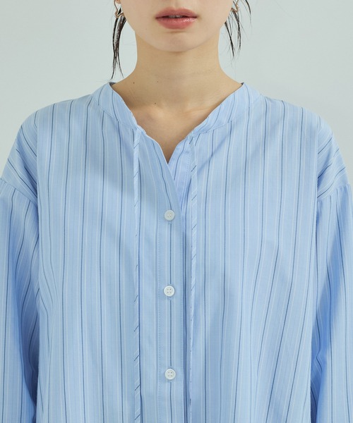 LE CERCLE par rope'(ルセルクルパーロペ)の「ストライプチュニックシャツ(シャツ/ブラウス・レディース・ブラック系その他3/イエロー系その他2/ブルー系その他5・FREE)」の19枚目の写真