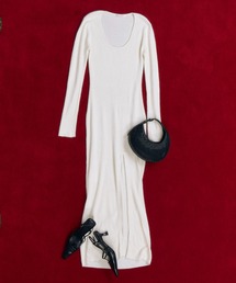DEEP SLIT KNIT DRESS/ディープスリットニットドレス
