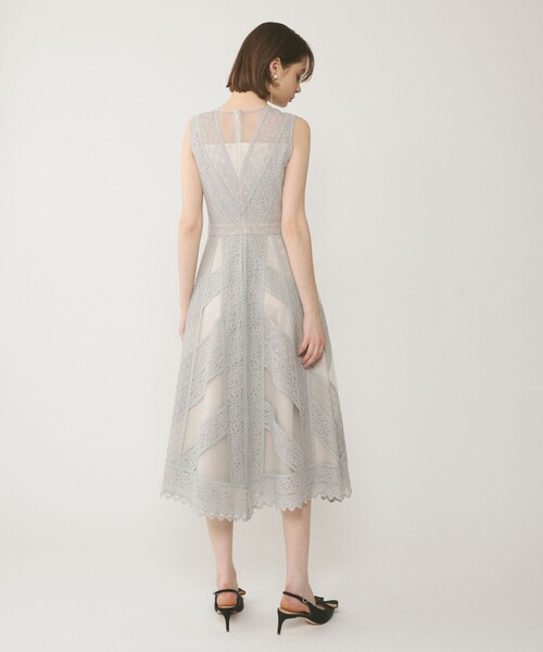 GRACE CONTINENTAL(グレースコンチネンタル)の「レースパッチワークドレス(ドレス・レディース・ブラック/グレー・38/36)」の3枚目の写真