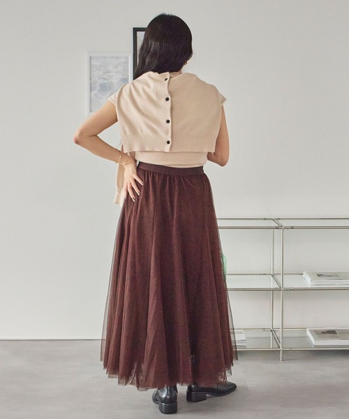 LinoU.(リノユー)の「プチハイネックアメスリニット/クルーネックニットカーディガン(ニット/セーター・レディース・ライトベージュ/ピンク/グレー・FREE)」の11枚目の写真