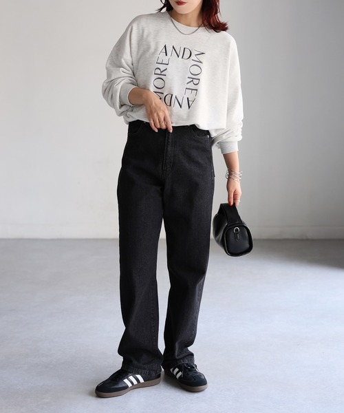 Riberry(リベリー)の「スクエアロゴ刺繍スウェット(スウェット・レディース・ネイビー×ホワイト/ホワイト系/ライトグレー系/ブラック×ホワイト・FREE)」の19枚目の写真