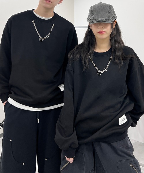 Figments(フィグメンツ)の「メタルチェーンスウェット(スウェット・レディース・ブラック・LARGE/X-LARGE)」の9枚目の写真