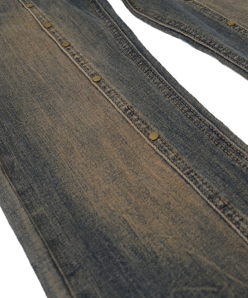 dispark（ディスパーク）の「DISPARK/スタッズフレアデニム（デニムパンツ・レディース・ブルー系1・FREE）」の9枚目の写真