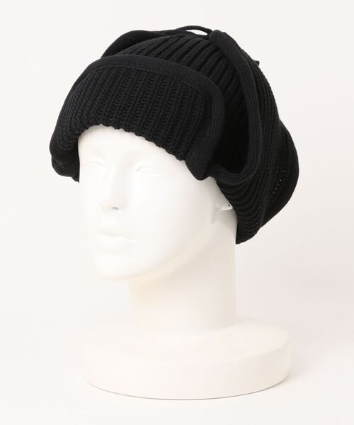 HUNTISM(ハンティズム)の「Knit Bomber Cap / ニット ボンバーキャップ(ニットキャップ/ビーニー・レディース・オリーブ/ブラック/オレンジ/ブラウン/グレー・FREE)」の3枚目の写真