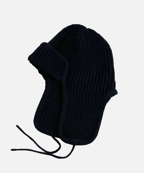 HUNTISM(ハンティズム)の「Knit Bomber Cap / ニット ボンバーキャップ(ニットキャップ/ビーニー・レディース・オリーブ/ブラック/オレンジ/ブラウン/グレー・FREE)」の7枚目の写真