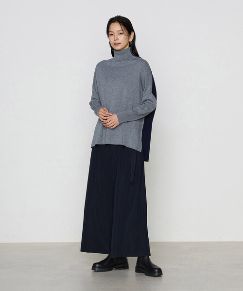 COMME CA(コムサ)の「ウール混ポリエステル プルオーバー(ニット/セーター・レディース・グレー系その他/ブラック系その他・9号)」の4枚目の写真