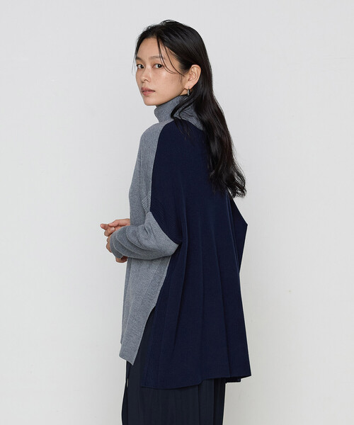 COMME CA(コムサ)の「ウール混ポリエステル プルオーバー(ニット/セーター・レディース・グレー系その他/ブラック系その他・9号)」の5枚目の写真