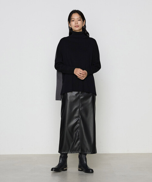 COMME CA(コムサ)の「ウール混ポリエステル プルオーバー(ニット/セーター・レディース・グレー系その他/ブラック系その他・9号)」の8枚目の写真