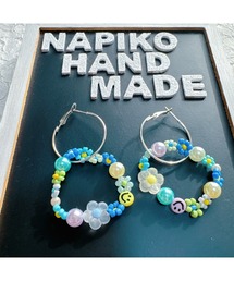 【NAPIKO】お花🌸パール調♡フープ型◇マルチ/ピアス(MA)