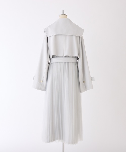 【新品未使用】チュールトレンチコート　アイボリー　Ｍ　ナイスクラップ one after another NICE CLAUP/【one after another】【サイズ