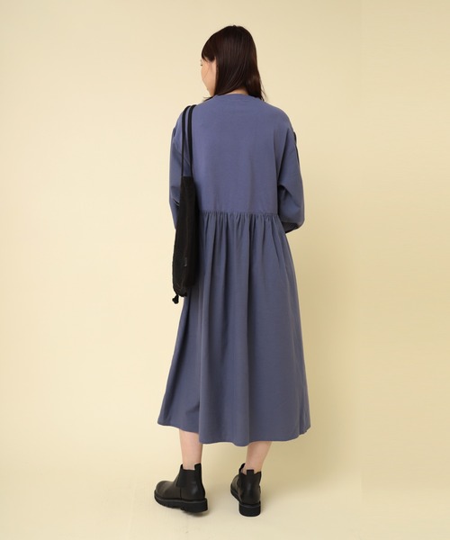 RNA-N(アールエヌエーエヌ)の「M2403 天竺布帛コンビワンピース(ワンピース・レディース・ブルーパープル/ブラック/アイボリー・FREE)」の7枚目の写真