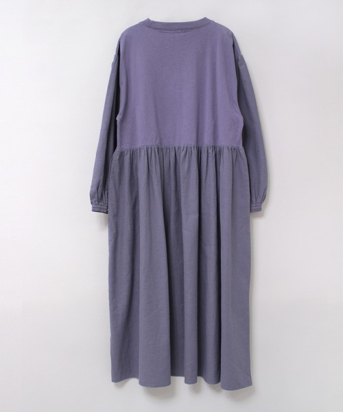 RNA-N(アールエヌエーエヌ)の「M2403 天竺布帛コンビワンピース(ワンピース・レディース・ブルーパープル/ブラック/アイボリー・FREE)」の10枚目の写真