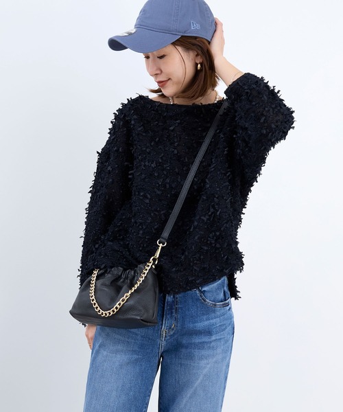AULENTTI(オウレンティ)の「【AULENTTI】別注-チェーンショルダーバッグ-SHOULDER CHAIN BAG(ショルダーバッグ・レディース・ブラック/オフホワイト・FREE)」の21枚目の写真