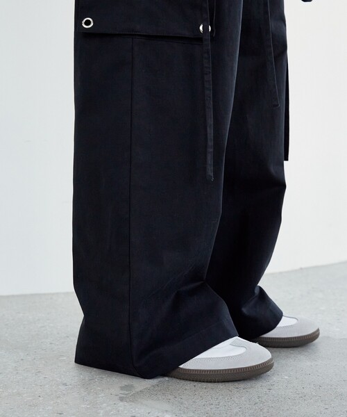 PUBLUX（パブリュクス）の「PUBLUX/パブリュクス リボン付きワークワイドパンツ　限定展開（その他パンツ・レディース・ブラック/ベージュ・S/M）」の8枚目の写真