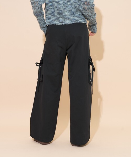 PUBLUX（パブリュクス）の「PUBLUX/パブリュクス リボン付きワークワイドパンツ　限定展開（その他パンツ・レディース・ブラック/ベージュ・S/M）」の18枚目の写真
