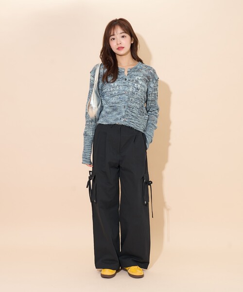 PUBLUX（パブリュクス）の「PUBLUX/パブリュクス リボン付きワークワイドパンツ　限定展開（その他パンツ・レディース・ブラック/ベージュ・S/M）」の19枚目の写真