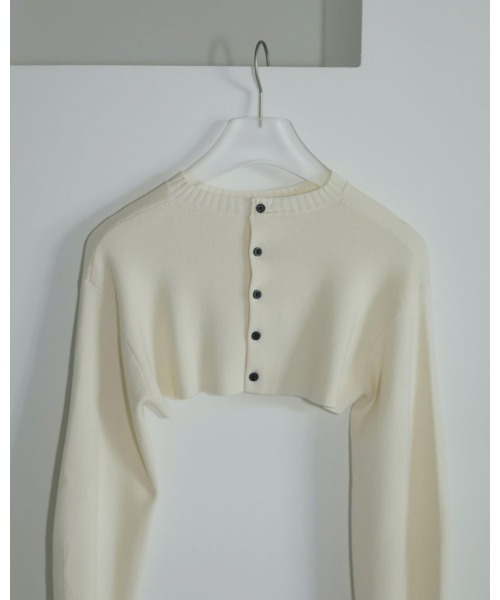 anuke(アンヌーク)の「Layered Knit Combi(ニット/セーター・レディース・チャコールグレー/アイボリー/モカ・FREE)」の11枚目の写真