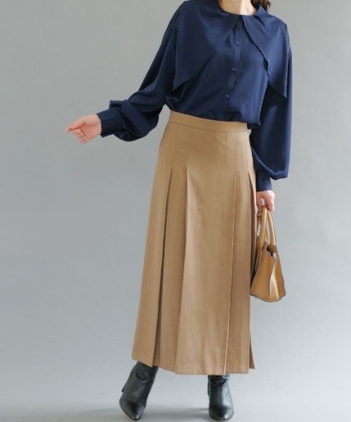 aquagarage(アクアガレージ)の「バックゴムボックスプリーツスカート(スカート・レディース・チャコール/モカ/ブラック・S/M/L)」の22枚目の写真