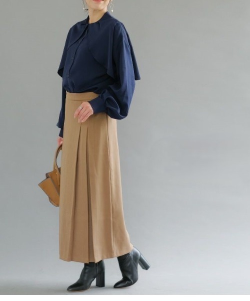 aquagarage(アクアガレージ)の「バックゴムボックスプリーツスカート(スカート・レディース・チャコール/モカ/ブラック・S/M/L)」の21枚目の写真