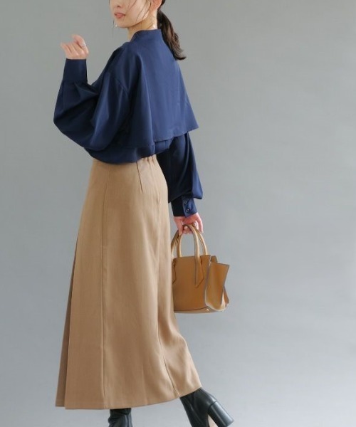 aquagarage(アクアガレージ)の「バックゴムボックスプリーツスカート(スカート・レディース・チャコール/モカ/ブラック・S/M/L)」の19枚目の写真