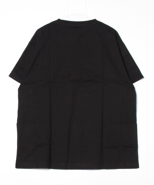 Aletta vita（アレッタビータ）の「綿天竺サイドスリットロゴワイドプルオーバー（Tシャツ/カットソー・レディース・オフホワイト/ブラック・FREE）」の3枚目の写真