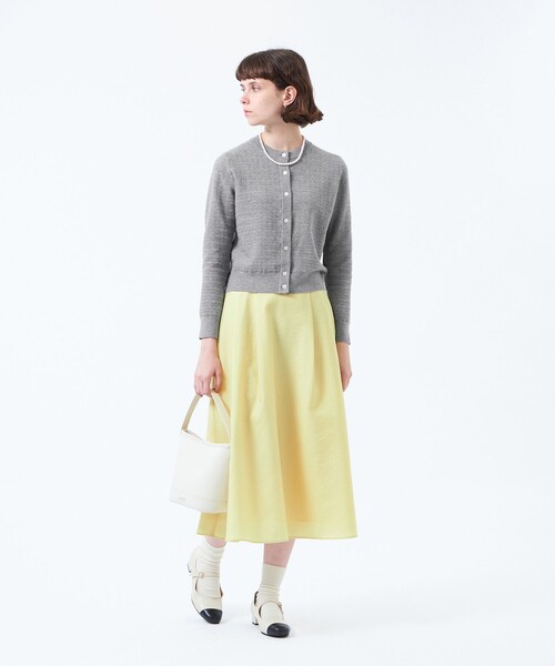 MACKINTOSH PHILOSOPHY（ﾏｯｷﾝﾄｯｼｭ ﾌｨﾛｿﾌｨｰ）の「リンクス柄カーディガン（カーディガン/ボレロ・レディース・オフホワイト/ブラック/グレー系その他・38/36）」の5枚目の写真