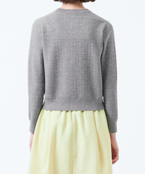 MACKINTOSH PHILOSOPHY（ﾏｯｷﾝﾄｯｼｭ ﾌｨﾛｿﾌｨｰ）の「リンクス柄カーディガン（カーディガン/ボレロ・レディース・オフホワイト/ブラック/グレー系その他・38/36）」の9枚目の写真