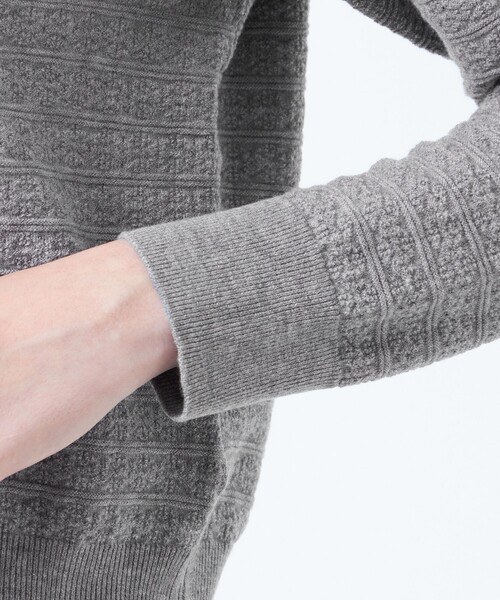 MACKINTOSH PHILOSOPHY（ﾏｯｷﾝﾄｯｼｭ ﾌｨﾛｿﾌｨｰ）の「リンクス柄カーディガン（カーディガン/ボレロ・レディース・オフホワイト/ブラック/グレー系その他・38/36）」の10枚目の写真