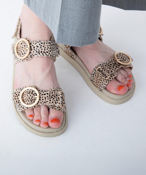 ASFVLT(アスファルト)の「ASFVLT (アスファルト) / AZURA SANDALS サンダル(サンダル・レディース・ベージュ/ブラック/レオパード/ブルー・38/37/39/36/40)」の8枚目の写真