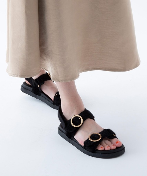 ASFVLT(アスファルト)の「ASFVLT (アスファルト) / AZURA SANDALS サンダル(サンダル・レディース・ベージュ/ブラック/レオパード/ブルー・38/37/39/36/40)」の13枚目の写真