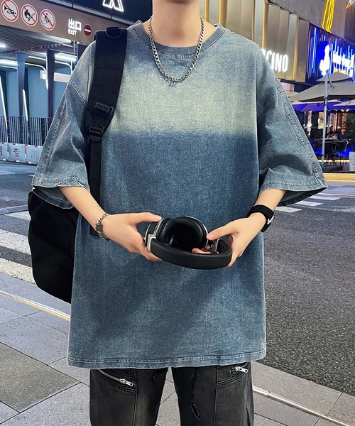 aimoha(アイモハ)の「【aimoha neo】Denim Vibe Tee (SS)(Tシャツ/カットソー・メンズ・ネイビー/ブラック/ワインレッド・X-LARGE/LARGE/MEDIUM/XX-LARGE)」の11枚目の写真