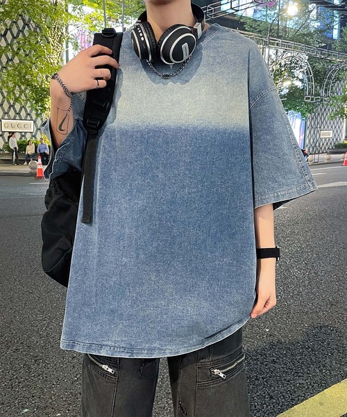 aimoha(アイモハ)の「【aimoha neo】Denim Vibe Tee (SS)(Tシャツ/カットソー・メンズ・ネイビー/ブラック/ワインレッド・X-LARGE/LARGE/MEDIUM/XX-LARGE)」の18枚目の写真