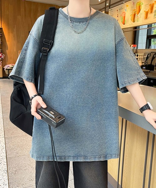 aimoha(アイモハ)の「【aimoha neo】Denim Vibe Tee (SS)(Tシャツ/カットソー・メンズ・ネイビー/ブラック/ワインレッド・X-LARGE/LARGE/MEDIUM/XX-LARGE)」の19枚目の写真