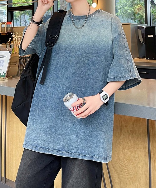 aimoha(アイモハ)の「【aimoha neo】Denim Vibe Tee (SS)(Tシャツ/カットソー・メンズ・ネイビー/ブラック/ワインレッド・X-LARGE/LARGE/MEDIUM/XX-LARGE)」の20枚目の写真