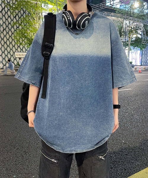 aimoha(アイモハ)の「【aimoha neo】Denim Vibe Tee (SS)(Tシャツ/カットソー・メンズ・ネイビー/ブラック/ワインレッド・X-LARGE/LARGE/MEDIUM/XX-LARGE)」の21枚目の写真