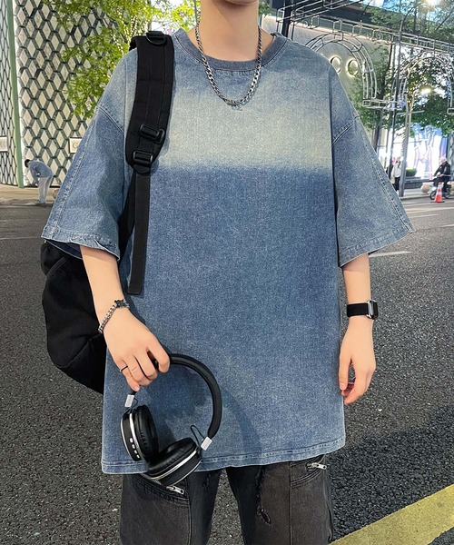 aimoha(アイモハ)の「【aimoha neo】Denim Vibe Tee (SS)(Tシャツ/カットソー・メンズ・ネイビー/ブラック/ワインレッド・X-LARGE/LARGE/MEDIUM/XX-LARGE)」の22枚目の写真
