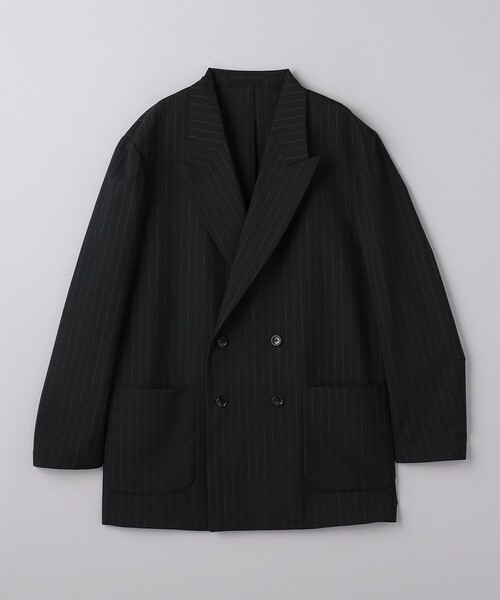 District（ディストリクト）の「＜District＞トロピカル ストライプ ダブル 4B ジャケット（テーラードジャケット・メンズ・ブラック・44/46/48/50）」の10枚目の写真