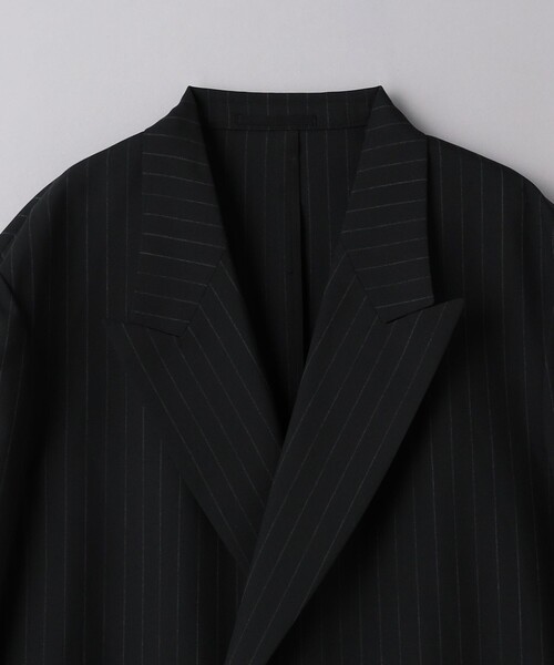 District（ディストリクト）の「＜District＞トロピカル ストライプ ダブル 4B ジャケット（テーラードジャケット・メンズ・ブラック・44/46/48/50）」の3枚目の写真