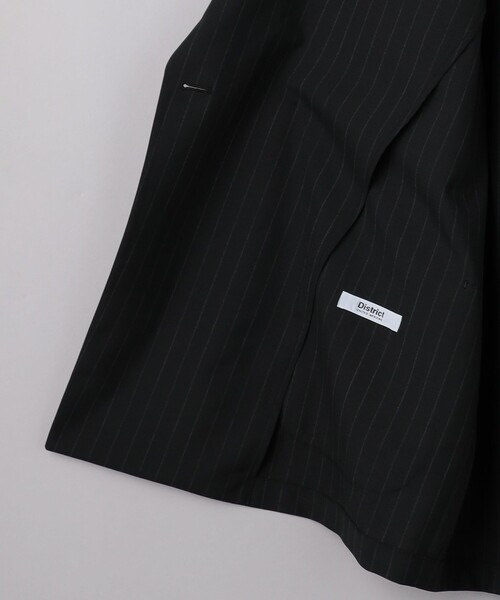 District（ディストリクト）の「＜District＞トロピカル ストライプ ダブル 4B ジャケット（テーラードジャケット・メンズ・ブラック・44/46/48/50）」の13枚目の写真