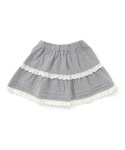 SLAP SLIP（スラップスリップ）の「【お揃い】レースイチゴ柄チェックスカパン(90~130cm)（スカート・キッズ・ピンク/ホワイト系その他/ブラック系その他・120cm/110cm/90cm/100cm/130cm）」の15枚目の写真