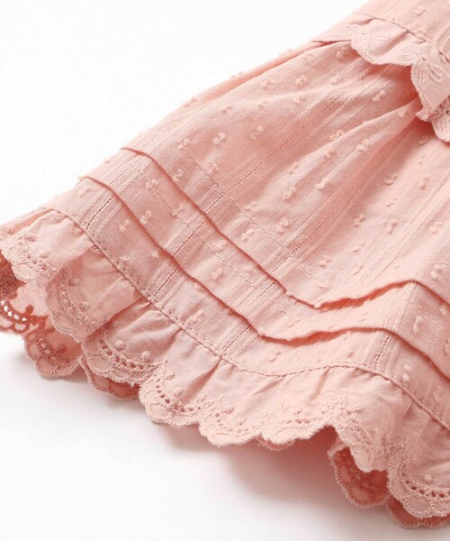 SLAP SLIP（スラップスリップ）の「【お揃い】レースイチゴ柄チェックスカパン(90~130cm)（スカート・キッズ・ピンク/ホワイト系その他/ブラック系その他・120cm/110cm/90cm/100cm/130cm）」の6枚目の写真